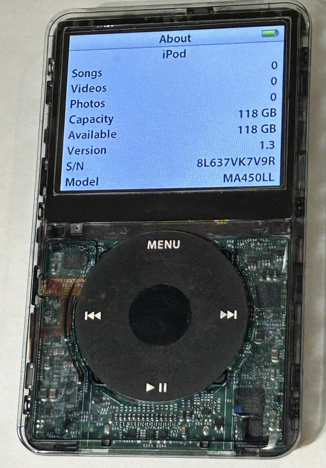 APPLE iPOD CLASSIC 5.5th Smoked 2TB SSD Wolfson DAC Atomic 3000 Mega Battery