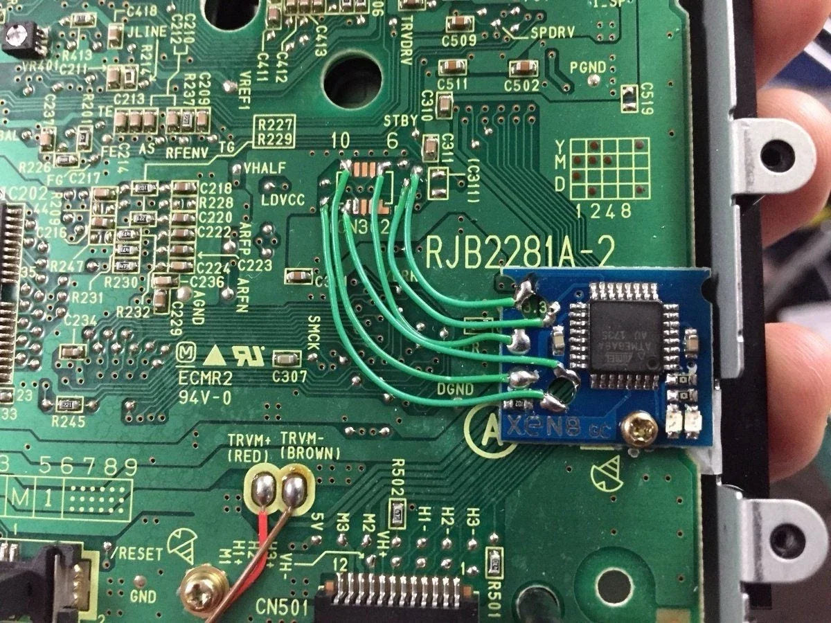 Puce personnalisée GameCube Zelda Link XENO MOD | Vert patine | Mod LED | HDMI