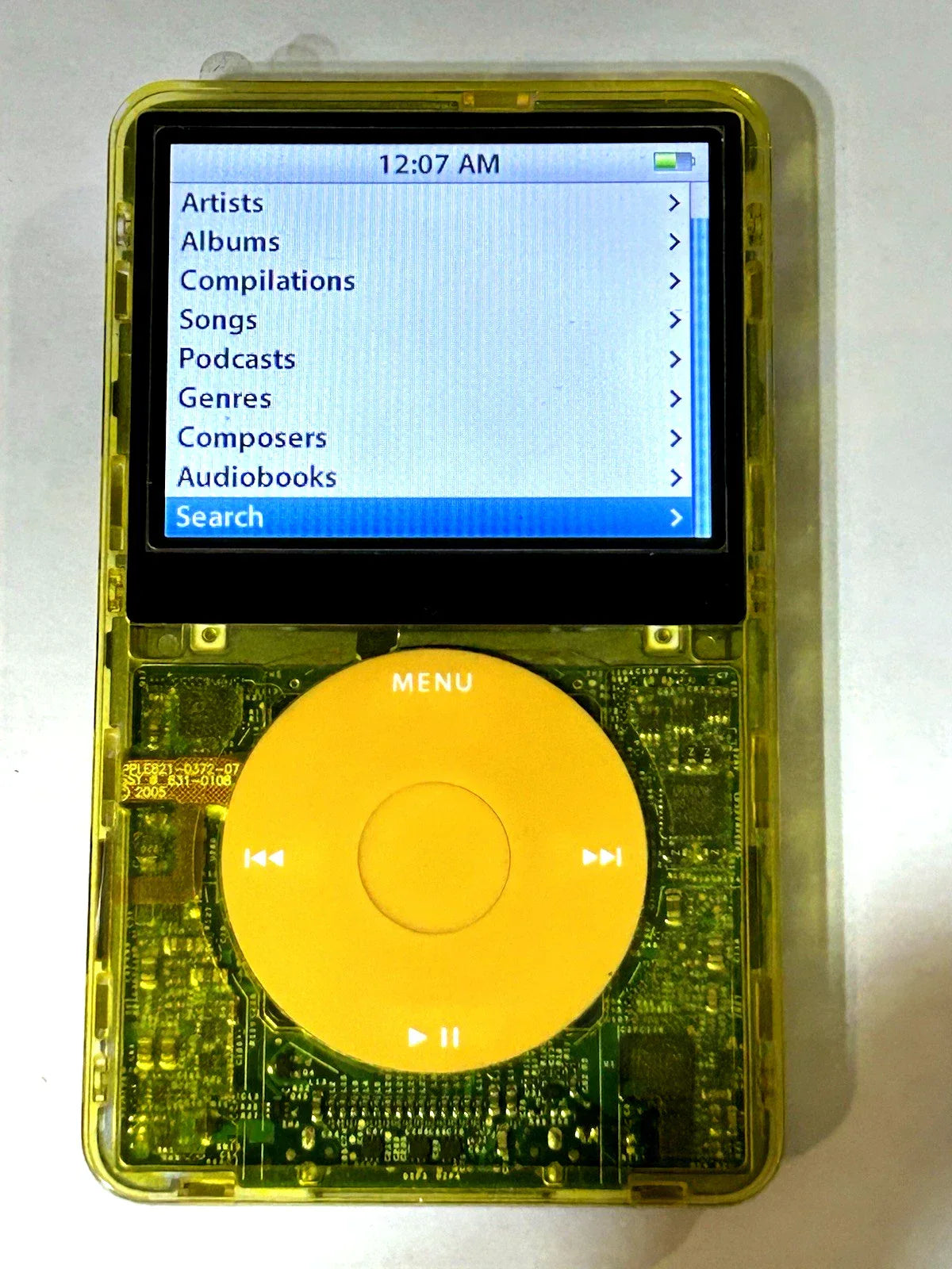 iPod Classic 5th Gen | Mello Yellow Atomic | Bluetooth Mod | 2TB SSD | 3000 mAh Battery | USB-C Upgrade