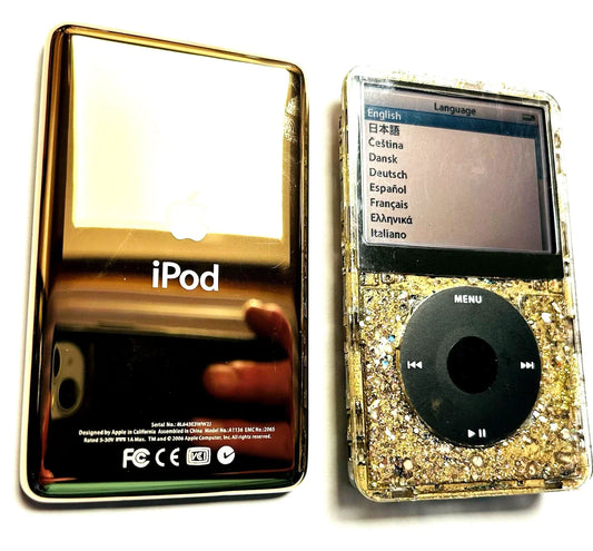 APPLE iPOD CLASSIC 5.5th Atomic Gold Sparkler 2TB Wolfson DAC 3000 Battery