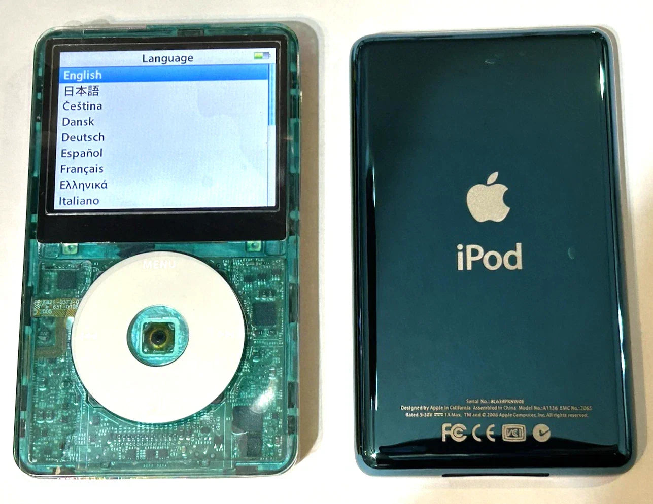 APPLE iPOD CLASSIC 5.5th Turq 2TB SSD Wolfson DAC Atomic 3000 Mega Battery