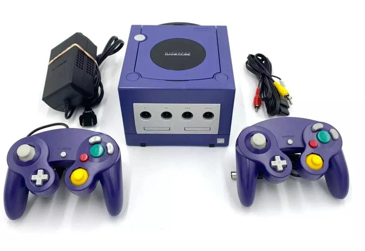 Nintendo GameCube Console NGC Console Various Colors + 4 Controller + Wires Bundle