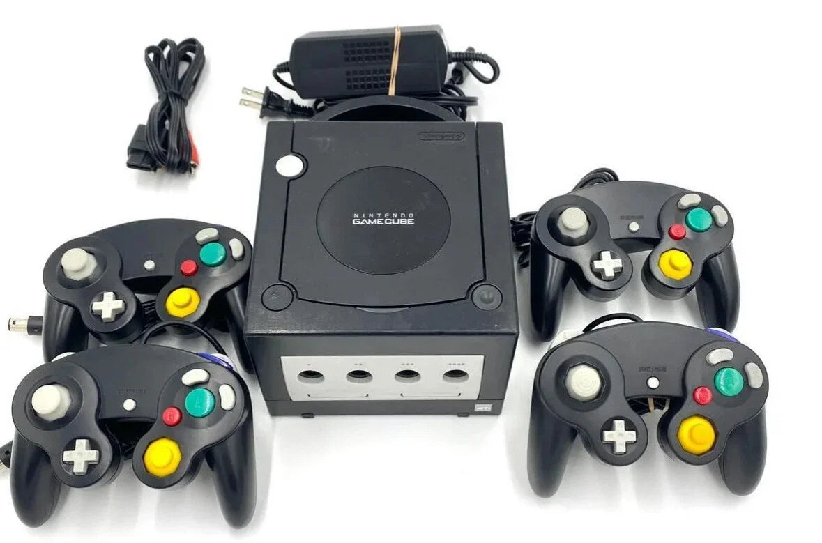 Nintendo GameCube Console NGC Console Various Colors + 4 Controller + Wires Bundle